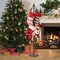 Freestanding Christmas Stocking Holder Tree, 67" Height Stocking Stand for Floor with 8 Stocking Hooks, Metal Stocking Hanger Stand with Vivid Cast Iron Christmas Tree Top, Christmas Decor Rack for Ho